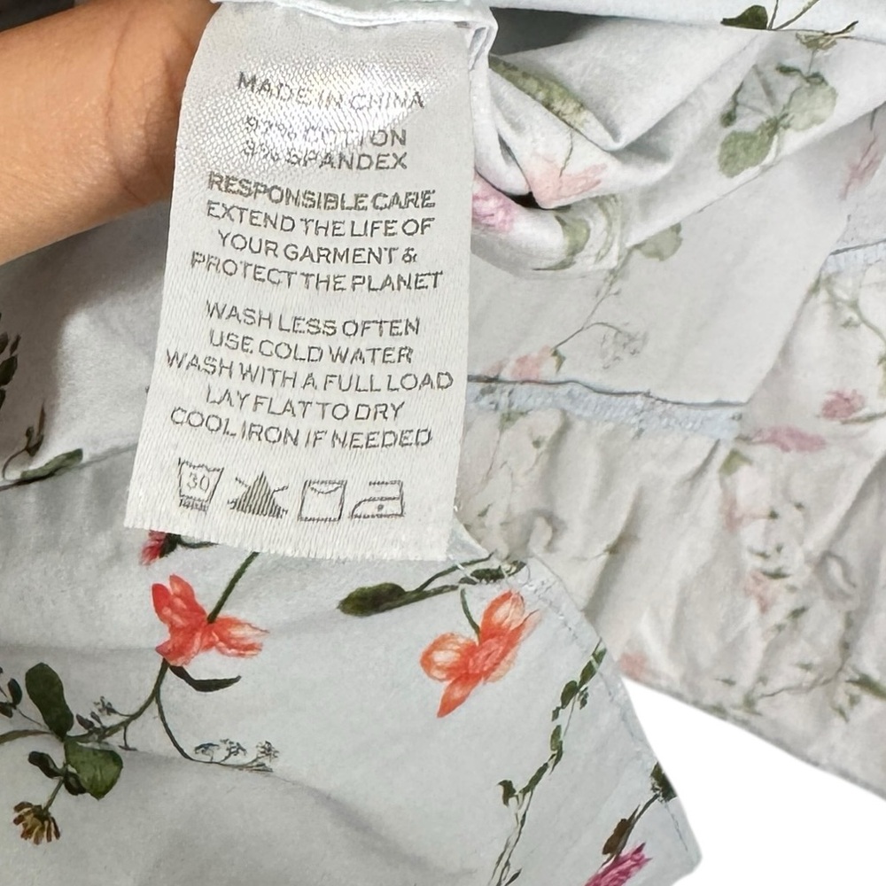 Hill House Light Blue Floral Midi Dress - Picture 6 of 7